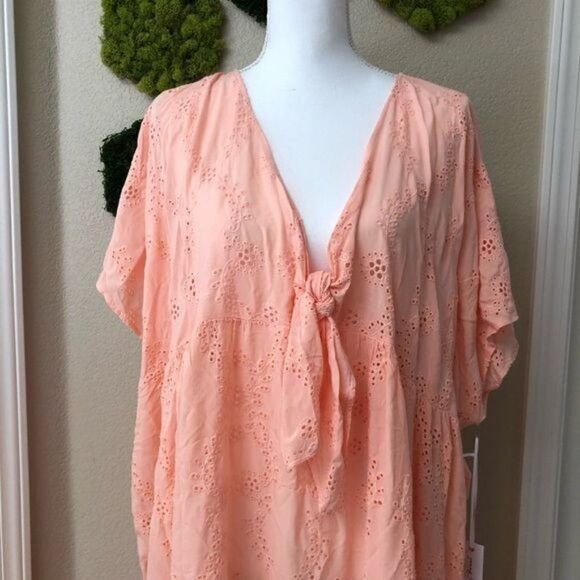 Young Fabulous & Broke Eyelet Kaftan Beach Cover Small NEW - Picture 2 of 10